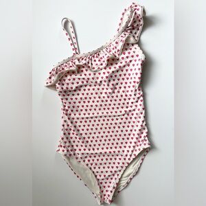 Roller Rabbit size 10/12 White and Pink Tula Heart Swimsuit